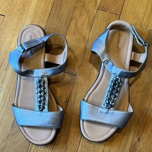 Comfortview Silver Sandals